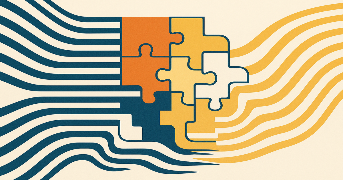 Abstract flowing parallel lines transforming between structured patterns representing smooth workforce transition and organizational change